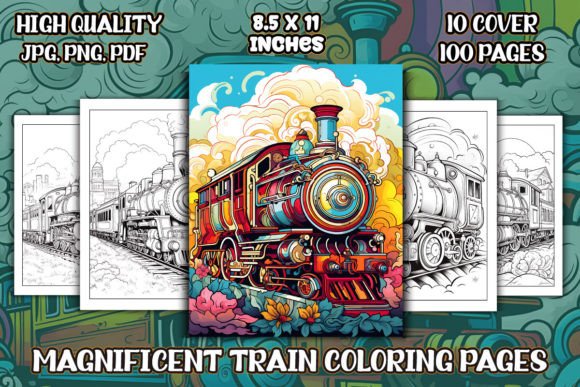 Download Magnificent Train Coloring Pages - Premium Resources