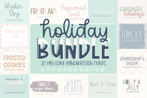 Download Holiday Font Bundle - Holiday font Collection